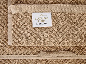Sada 2 bavlnených uterákov béžová MITIARO Beliani