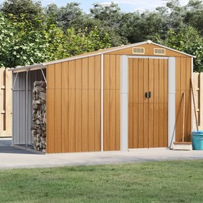 Záhradná kôlňa svetlohnedé 277x192,5x179 cm pozinkovaná oceľ