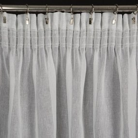 Dekorstudio EUROFIRANY Hotová záclona so striebornou potlačou LINZI