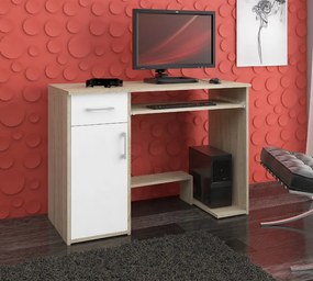 PC stolík Jocosa (dub sonoma + biela). Vlastná spoľahlivá doprava až k Vám domov. 1117043