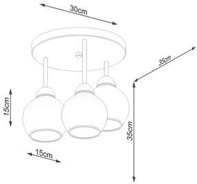 Čierne stropné svietidlo ø 15 cm Grande – Nice Lamps