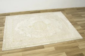 Koberec Allora Plus B826A lesklý krémový/zlatý