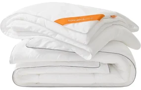 Prikrývka 2 v 1, 220 x 240 cm, letná prikrývka 150 GSM a zimná prikrývka 350 GSM, biela