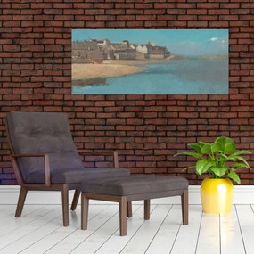 Obraz - Odilon Redon, Village by the Sea in Brittany, reprodukcia (120x50 cm)