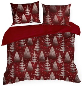 VIANOČNÉ OBLIEČKY Z MIKROVLÁKNA RUBIN 200X220 CM, 2 KS 70X80 CM VZOROVANÉ