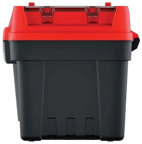 Kufor na náradie s alu zámkami 54,8 × 27,4 × 28,6 cm, prepážky, červená