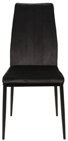 Jedálenská stolička Atom Velvet, čierna