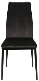 Jedálenská stolička Atom Velvet, čierna
