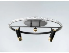 LED Stmievateľné stropné svietidlo LED/60W/230V 3000-6500K čierna +diaľkové ovládanie