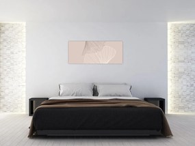 Obraz - Béžové listy N⁰2 (120x50 cm)