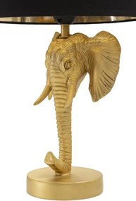 Stolná lampa Elephant 43 cm čierno-zlatá