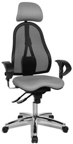 Topstar Topstar - obľúbená kancelárska stolička Sitness 45 - šedá, plast + textil + kov