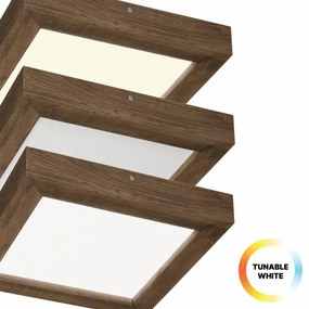 Brilagi-LED Stmievateľné svietidlo WOODY FRAME LED/24W/230V dub 30x30 cm IP44 + DO