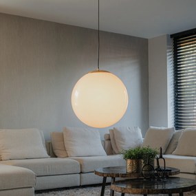Inteligentné škandinávske závesné svietidlo zlaté s opálovým sklom 50 cm vrátane WiFi A60 - Ball 50
