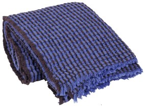 Broste Bavlnený prehoz Linda Baja Blue 130 x 180 cm