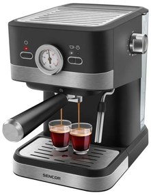 Sencor - Pákový kávovar espresso 1050W/230V čierna/matný chróm FT1221