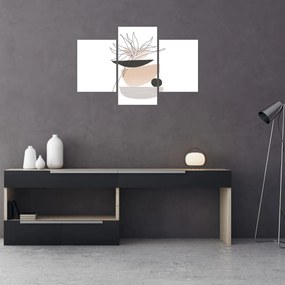 Obraz - Line art kvety N⁰1 (90x60 cm)