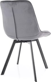 SI Monti Velvet stolička sivý