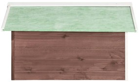 Garáž na robotickú kosačku 72x87x50 cm mokka-biela jedľa