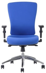 Kancelárska ergonomická stolička HALIA — látka, čierna / modrá