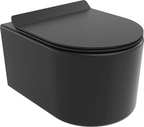 Mexen Sofia Rimless závesná wc misa so sedátkom s pomalým zatváraním, čierna matná, 30540185