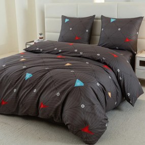 Obliečky z mikrovlákna ORBITA tmavo sivé Rozmer obliečky: 2 ks 70 x 80 cm | 160 x 200 cm