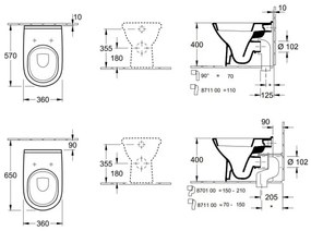 Villeroy & Boch 56571001 - Podlahové WC O.NOVO keramika/biela