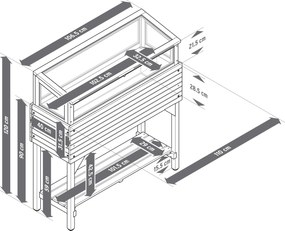 Vyvýšený záhon s nadstavcom na parenisko
