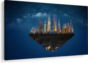 Obraz - Veľkomesto plávajúce priestorom (90x60 cm)