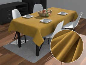 Biante Veľký zamatový obdĺžnikový obrus Velvet Premium SVP-009 Horčicový 160x220 cm