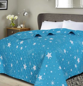Prehoz na posteľ NIGHT SKY DIAMOND, tyrkysový Rozmer: 220 x 240 cm