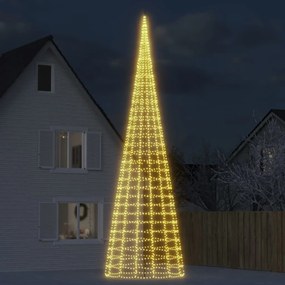Svetlo na vianočný stromček na stožiar 3000 LED tep.biele 800cm 358120