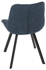 Autronic -  Jedálenská stolička HC-465 BLUE2 modrá látka, nohy čierny kov
