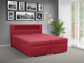 Čalúnená posteľ s úložným priestorom Bolero 180 Typ farebného prevedenia: Savana sivá 05, Typ čela: C - LED osvětlení