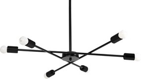 Toolight Toolight, závesné svietidlo 6xE27 APP1114-6CP, čierna, OSW-01459