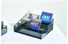 Matne čierny kúpeľňový organizér na kozmetiku z recyklovaného plastu Nail Station - iDesign