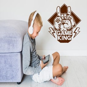 Veselá Stena Samolepka Game King Farba: hnědá, Veľkosť: 100 x 116 cm