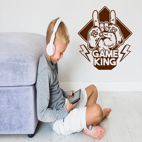 Veselá Stena Samolepka na stenu na stenu Game King Farba: černá