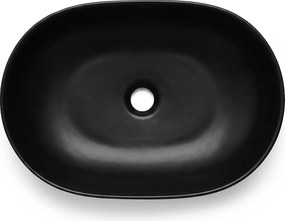 Keramické umyvadlo na desku ELIPSE 49 cm matné černé
