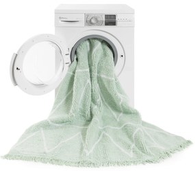 Ručne tkaný kusový koberec Hippy Mint, 120x160, zelená, chodba / predsieň, Lorena Canals