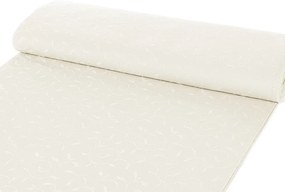 Biante Teflónový oválny obrus TF-026 Popínavé lístky - smotanový 50x100 cm
