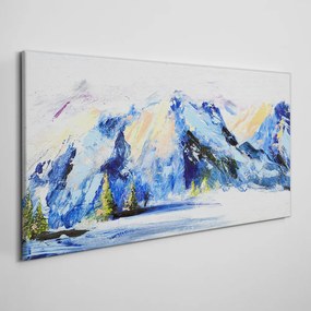 Obraz canvas Zimné sneh horskej voľne žijúcich živočíchov