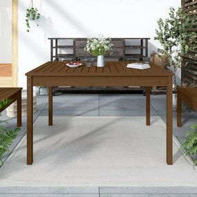 Záhradný stolík medovohnedý 121x82,5x76 cm borovicový masív 823972