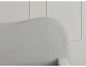 Svetlosivá čalúnená dvojlôžková posteľ s úložným priestorom s roštom 160x200 cm Orlane – Bobochic Paris