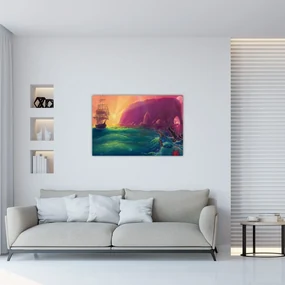 Obraz - Olejomaľba, Plavba do fantastickej ríše (90x60 cm)