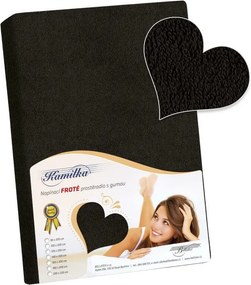 Bellatex Froté prestieradlo Kamilka čierna, 90 x 200 cm