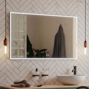 Nimco Čierne LED zrkadlo 800x700 s dvoma dotykovými senzormi - ZPC 13003VX-90
