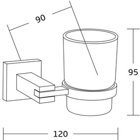 Mexen príslušenstvo, VANE držiak na kefku, čierna, 7020938-70