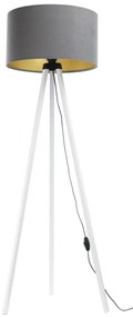Stojacia lampa STANDART 1xE27/60W/230V šedá/biela