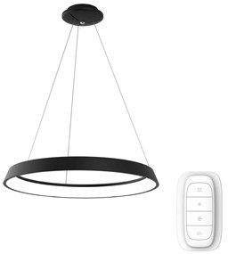 IMMAX NEO LIMITADO Inteligentné závesné svetlo LED, 39 W, teplá biela-studená biela, čierna, 60 cm, okrúhle, v